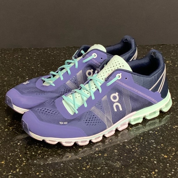purple on cloud shoes